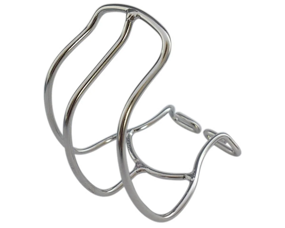 MKS Stainless Half Cage Toe Clips (Chrome) (Large) (Pair)